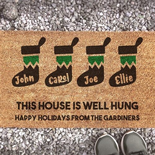 Hilarious Christmas Home Decor: Funny Stockings Doormat & More!