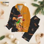 Tigger Christmas Pajamas Set: Winnie The Pooh Movie Thick Pajamas – Disney Cartoon PJ Set Pants with Tigger Santa Hat Xmas Design