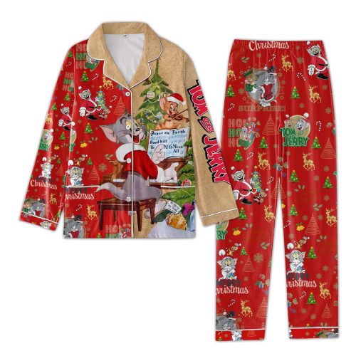 Cozy up with TNJ Christmas Button Down Pajamas – Festive & Stylish Sleepwear