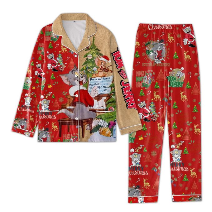 Cozy Up With Tnj Christmas Button Down Pajamas – Festive &Amp; Stylish Sleepwear