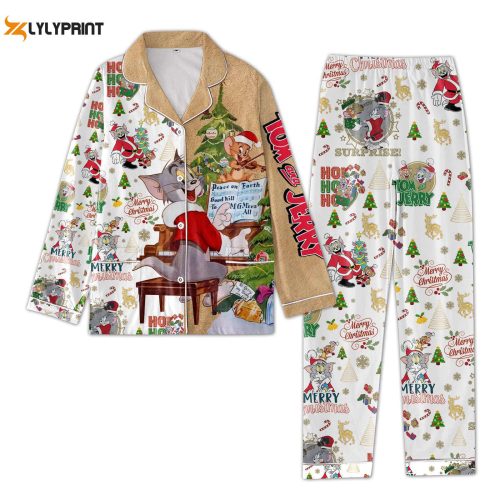 Cozy up with TNJ Christmas Button Down Pajamas – Festive & Stylish Sleepwear