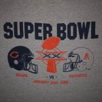 Rare Vintage 1980s Chicago Bears Super Bowl Champions T-Shirt – Single Stitch New England Patriots