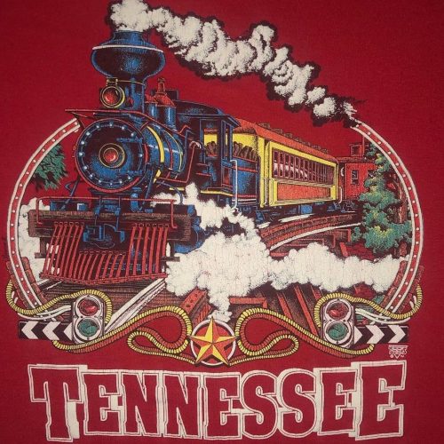 1980s Vintage Tennessee Tourist T-Shirt: Steam Train Screen Stars Single Stitch