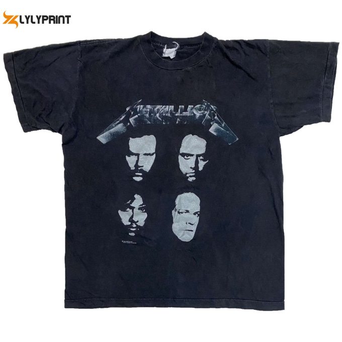 Rare Vintage Metallica Black Album Tour T-Shirt – 1991 Single Stitch 90S Tee