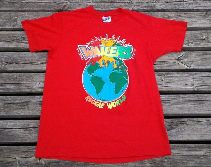 Authentic Vintage 1991 Wailers Band T-Shirt Reggae World Double-Sided Made In Usa