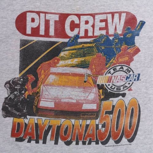 Vintage 1994 Daytona 500 Pit Crew Nascar Triblend T-Shirt Made In USA Single-Stitched