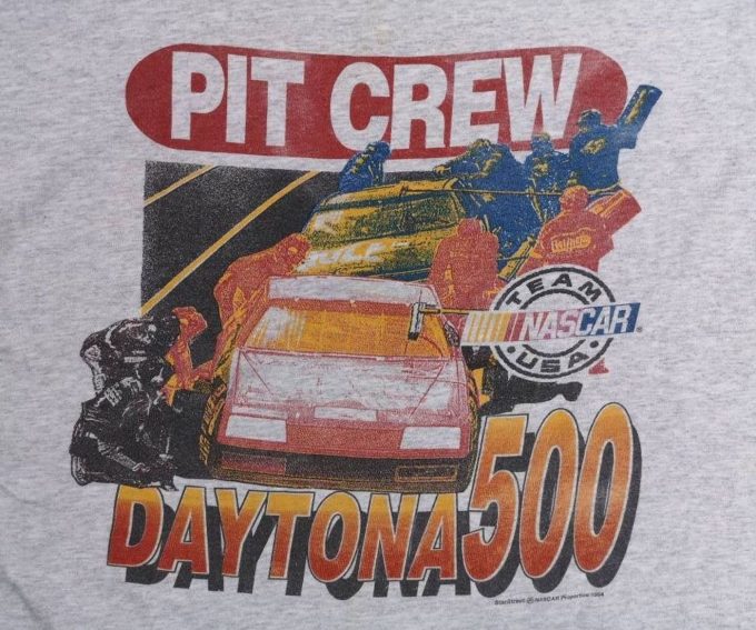 Vintage 1994 Daytona 500 Pit Crew Nascar Triblend T-Shirt Made In Usa Single-Stitched