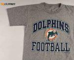 Retro 1998 Miami Dolphins Triblend Tee: Vintage Single-Stitched & Paper Thin Made in USA