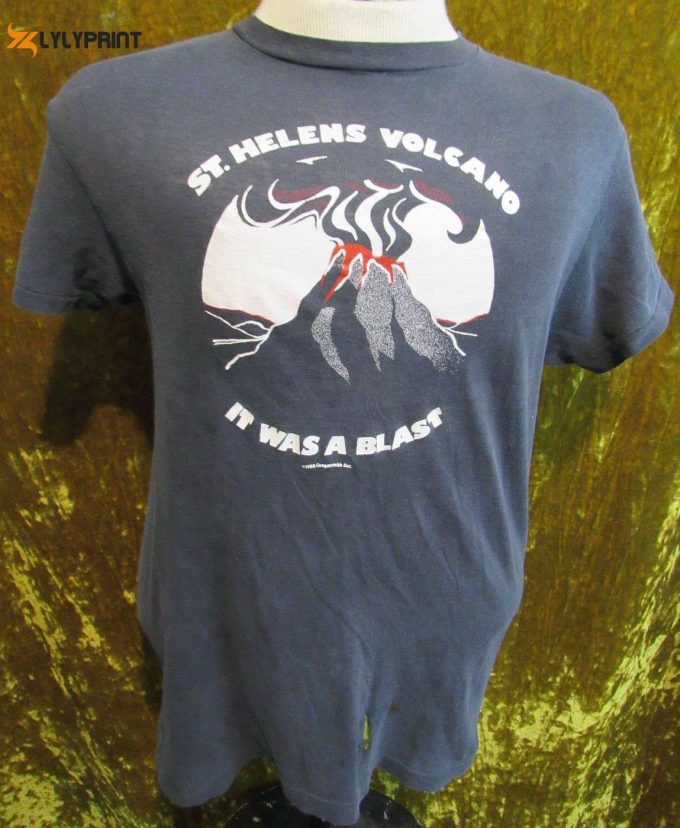 Vintage 80S Mount St Helens Volcano Graphic T-Shirt – Blast Souvenir Single Stitch