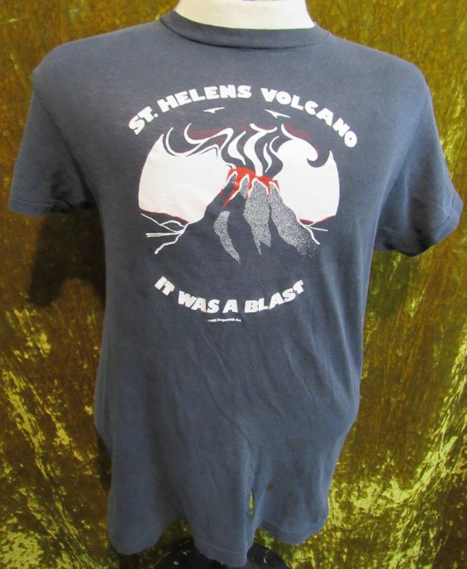 Vintage 80S Mount St Helens Volcano Graphic T-Shirt – Blast Souvenir Single Stitch