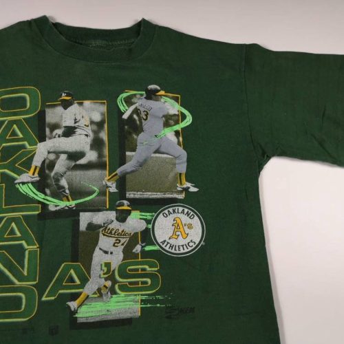 Authentic Vintage 90s Oakland Athletics T-Shirt – Canseco Stewart Henderson Single-Stitched