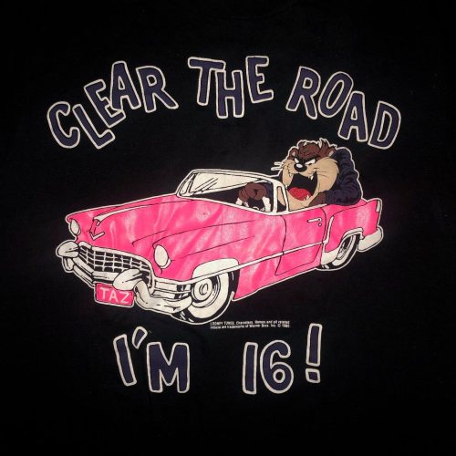 Vintage Funny 1980s Taz Pink Cadillac T-Shirt – Looney Toons Single Stitch Artex Tee