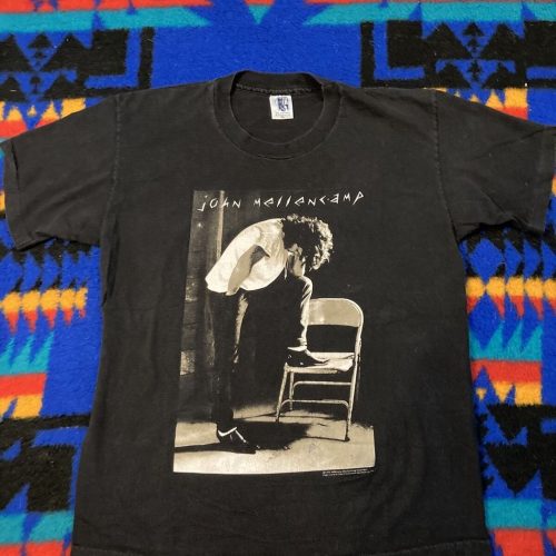 Authentic Vintage John Mellencamp Tee Shirt – 90s Music Gem – Black – Single Stitch – Limited Edition