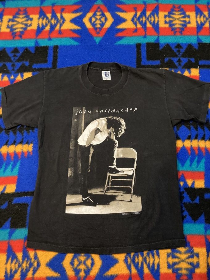 Authentic Vintage John Mellencamp Tee Shirt – 90S Music Gem – Black – Single Stitch – Limited Edition