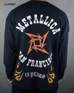 Vintage Metallica Made In LA 15 Years 1996 Long Sleeve T-Shirt – Authentic Single Stitch