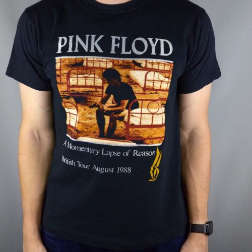 Vintage Pink Floyd 1988 British Tour T-Shirt – Motary Lapse Of Reason – Single Stitch