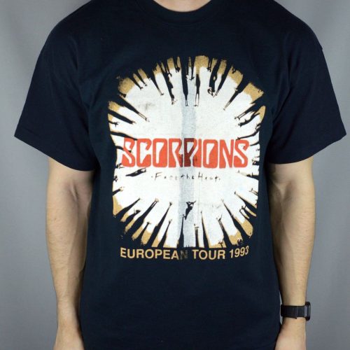 Rare Vintage Scorpions European Tour 93 T-Shirt – Single Stitched