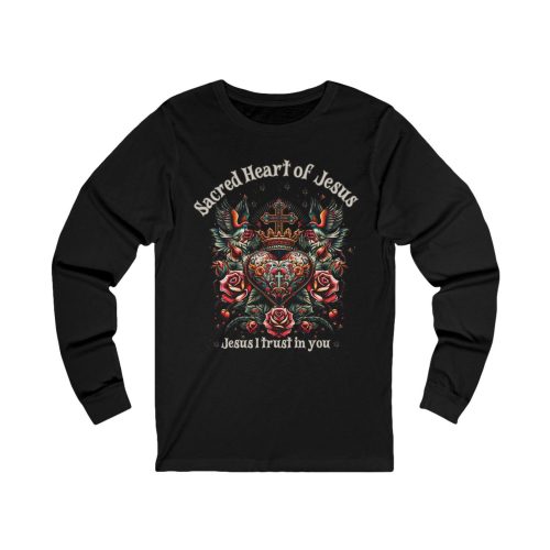 Vintage Sacred Heart Jesus Tee – Unisex Catholic Gift Christmas Shirt Devotional Apparel
