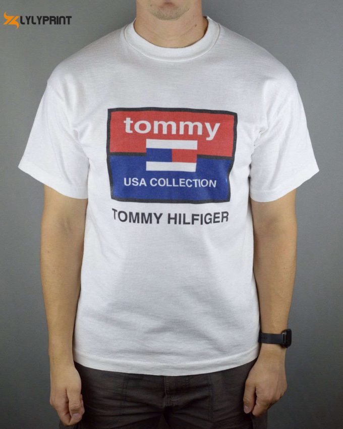 Authentic Vintage Tommy Hilfiger 90S T-Shirt Single Stitched Retro Tee