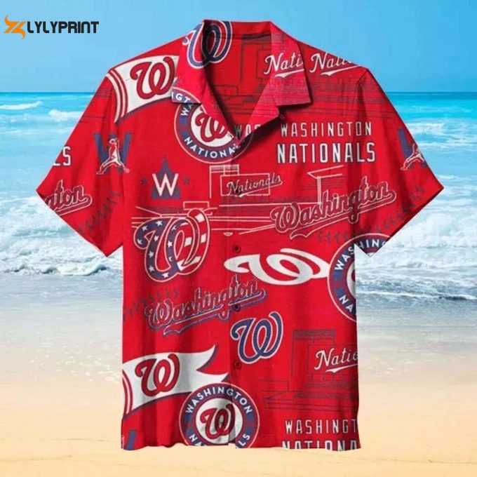 Washington Nationals Mlb Premium Hawaiian Shirt – Perfect Gift For Sports Lovers