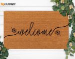 Personalized Welcome Doormat – Perfect Christmas Anniversary & Engagement Gift for Bridal Home Decoration – Add Family Name – Ideal for Campers