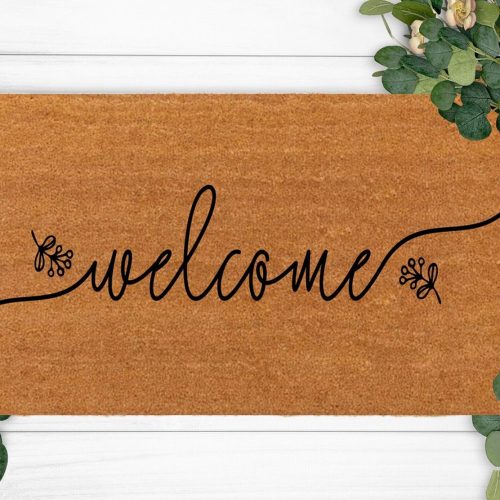 Personalized Welcome Doormat – Perfect Christmas Anniversary & Engagement Gift for Bridal Home Decoration – Add Family Name – Ideal for Campers