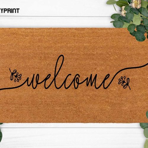 Personalized Welcome Doormat – Perfect Christmas Anniversary & Engagement Gift for Bridal Home Decoration – Add Family Name – Ideal for Campers