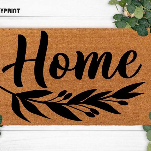 Custom Welcome Doormat – Housewarming & Closing Gift – Front Mat for Christmas Décor & Winter – Merry!