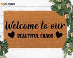 Custom Welcome Doormat: Beautiful Chaos for Housewarming & Christmas – Dad s Present Last Name Rug