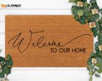 Custom Last Name Doormat: Welcome to Our Home for Christmas & Holidays – Perfect Housewarming or Gift