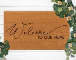 Custom Last Name Doormat: Welcome to Our Home for Christmas & Holidays – Perfect Housewarming or Gift