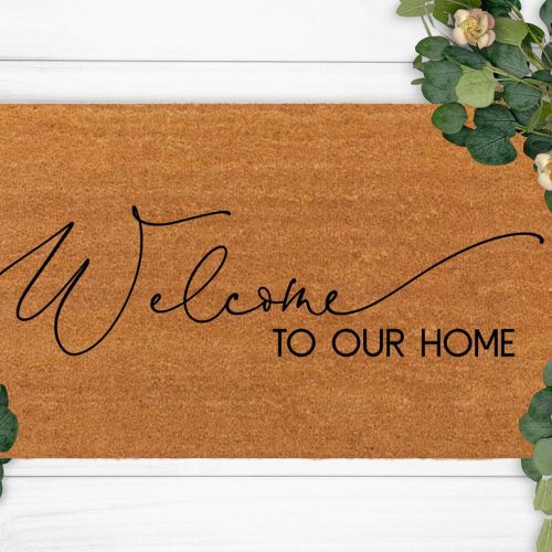 Custom Last Name Doormat: Welcome to Our Home for Christmas & Holidays – Perfect Housewarming or Gift