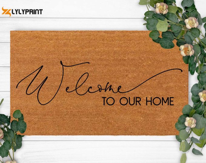 Custom Last Name Doormat: Welcome To Our Home For Christmas &Amp;Amp; Holidays – Perfect Housewarming Or Gift