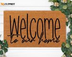 Custom Christmas Doormat: Welcome Home for the Holidays with a Funny Dog Lover Mat – New Year & Holiday Décor