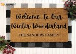 Personalized Winter Wonderland Door Mat: Festive Christmas Doormat