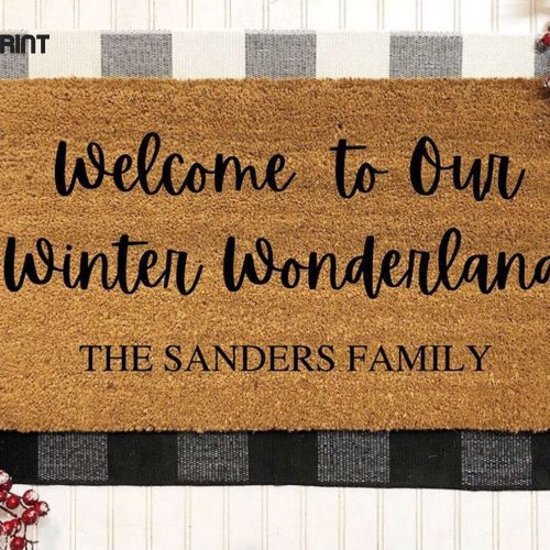 Welcome to the Jungle: Personalized Front Door Rug Monogram & Funny Doormat – Perfect Closing & Christmas Gift