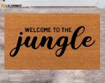 Welcome to the Jungle: Personalized Front Door Rug Monogram & Funny Doormat – Perfect Closing & Christmas Gift