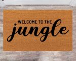 Welcome to the Jungle: Personalized Front Door Rug Monogram & Funny Doormat – Perfect Closing & Christmas Gift