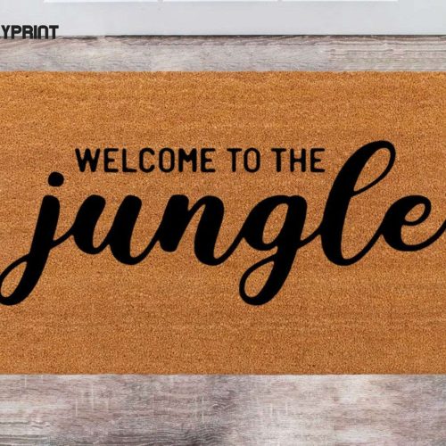 Custom Christmas Music Doormats with Monogram – Personalized Last Name Rug for Wedding – Logo Mat & Carpet