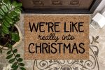 Christmas Doormat: Festive Welcome Mat for Winter Decor & Holiday Gifts