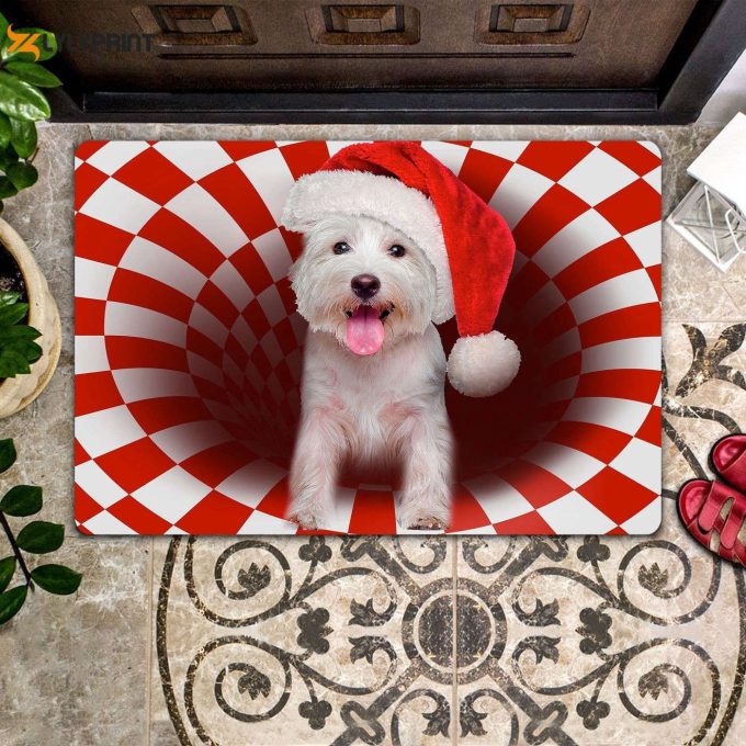 West Highland Terrier Christmas Doormat – Festive Welcome Mat For Housewarming &Amp;Amp; Front Door Décor