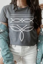 Western Boot Stitch Graphic T-Shirt: Stylish and Authentic Western Wear