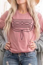 Western Boot Stitch Graphic T-Shirt: Stylish & Trendy Apparel for Western-Lovers