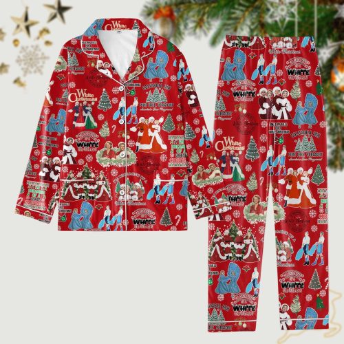 Cozy White Christmas Pajamas: Perfect for Family Movie Nights & 90s Movie Fans!