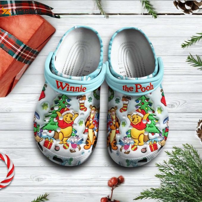 Christmas Tree Pastel Blue Clogs – Winnie The Pooh And Friends Decor For Kids &Amp;Amp; Adults