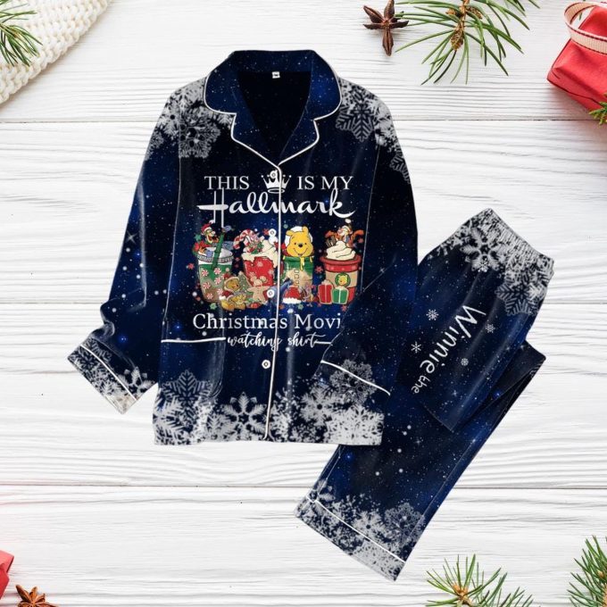 Disney Winnie The Pooh Christmas Pajamas: Festive Holiday Gift For Her Pooh Bear &Amp; Friends Xmas Movie Shirt