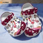 Stylish Winter Flamingo Breast Cancer Awareness Clogs – Perfect Gifts for Girls on Birthday & Christmas