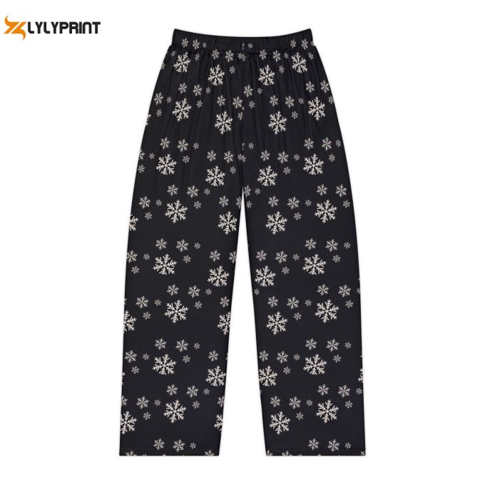 Stay Warm This Christmas With Women S Snowy Winter Cozy Pajama Bottoms In Black 1