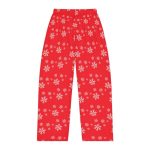 Stay Cozy this Christmas with Women s Red Snowy Winter Pajama Bottoms