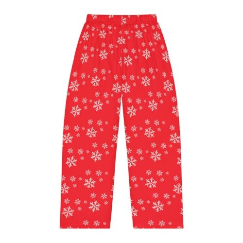 Stay Cozy this Christmas with Women s Red Snowy Winter Pajama Bottoms